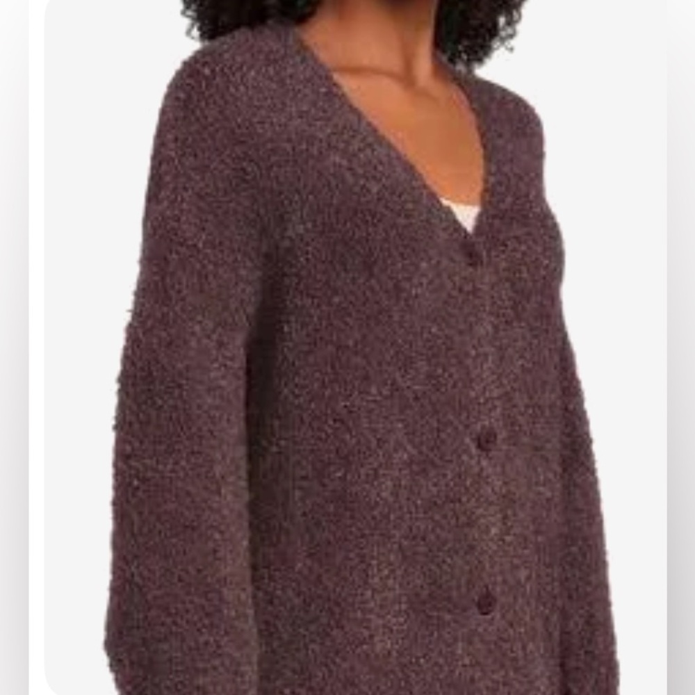World Market Darcy Textured Cardigan Sweater Brown One Size Relaxed Knit